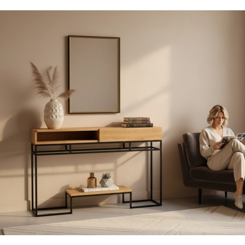 KONSOLA  DREWNO LITE DĄB OLCHA SKD-320